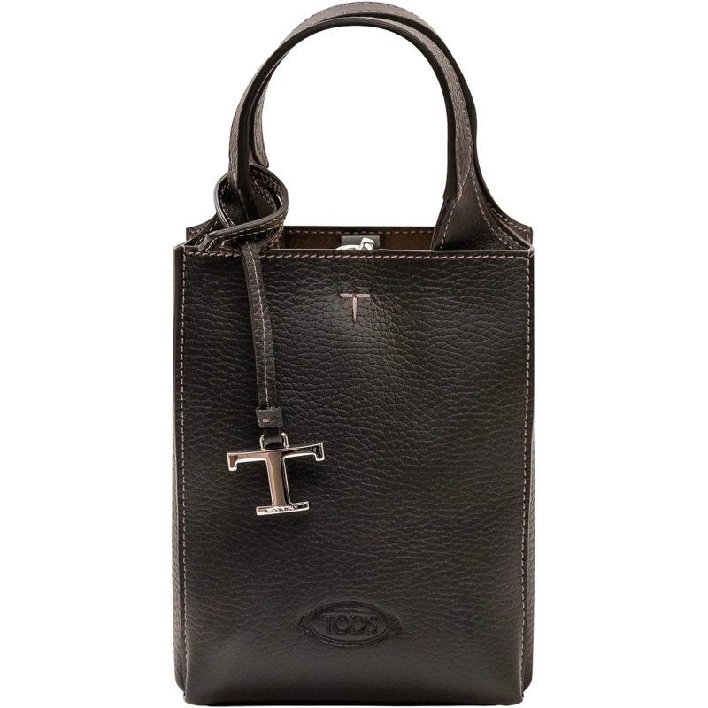Tod's Shopper Shopping Verticale con Charm braun