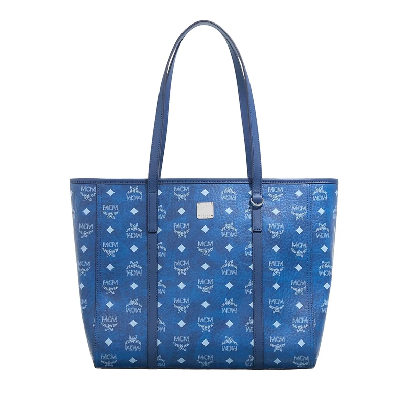 MCM Shopping Bag Mcm Toni Shopper Medium Blue Visetos