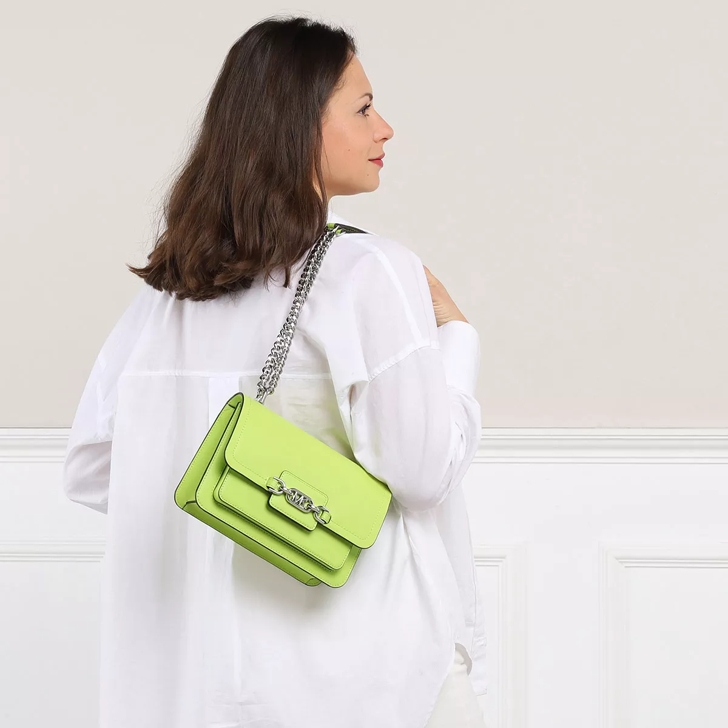 Michael Kors Medium Convertible Pochette Crossbody Bag In Brt Limeade
