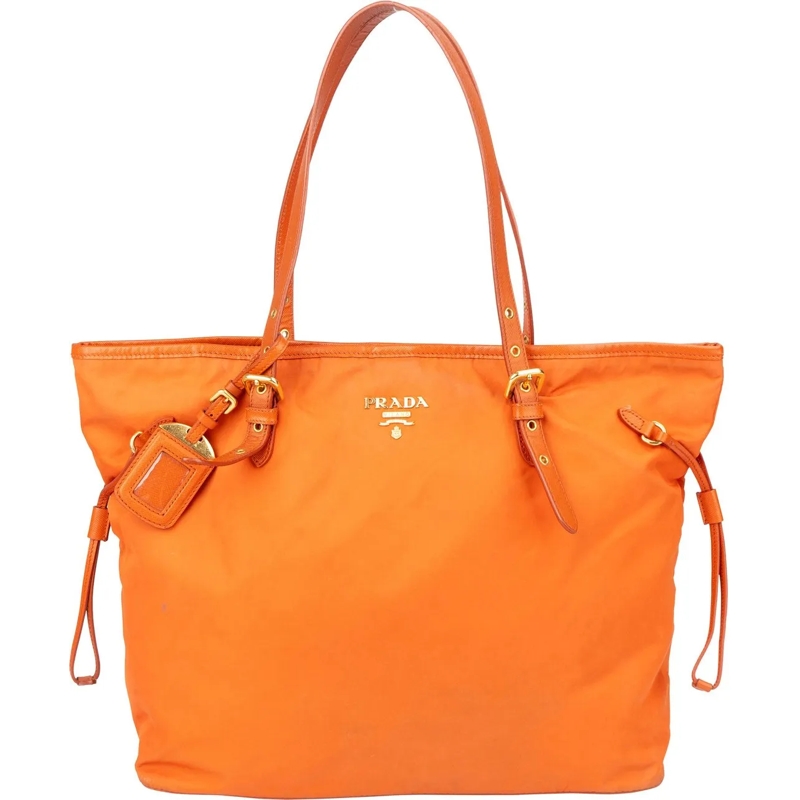 Prada Schultertasche Prada Saffiano Orange Nylon Handbag orange
