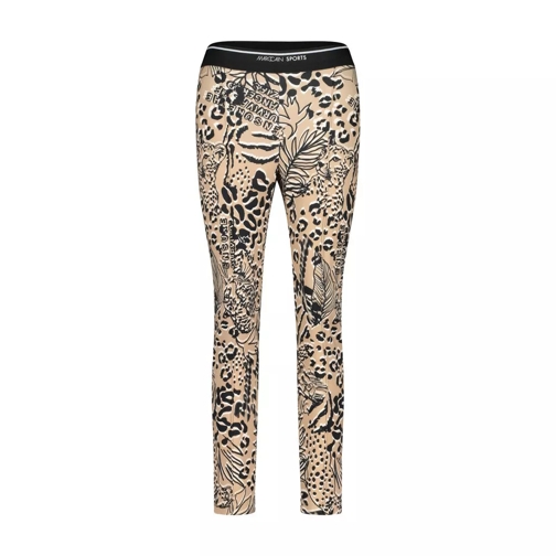 Marc Cain Jerseyhose Sofia mit Animal-Print Braun 