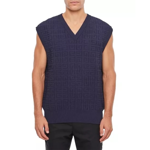 Givenchy Textured All Over 4G Vest Blue 