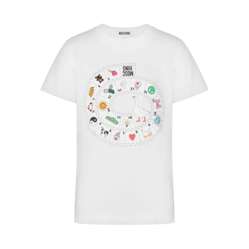 Moschino T-Shirt Short-Sleeve Silk And Nylon Top White