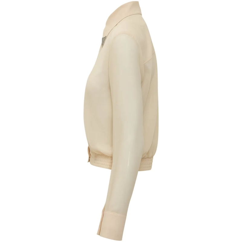 Pinko Chemisier Camicia con Dettaglio Gioiello al Colletto weiß(Image 3)