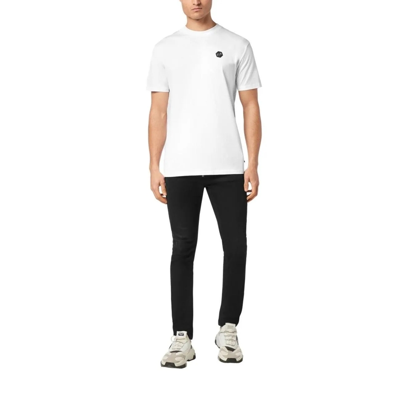 Philipp Plein T-Shirt T-Shirt Gothic Plein Mit Schmucksteinen weiss(Image 3)