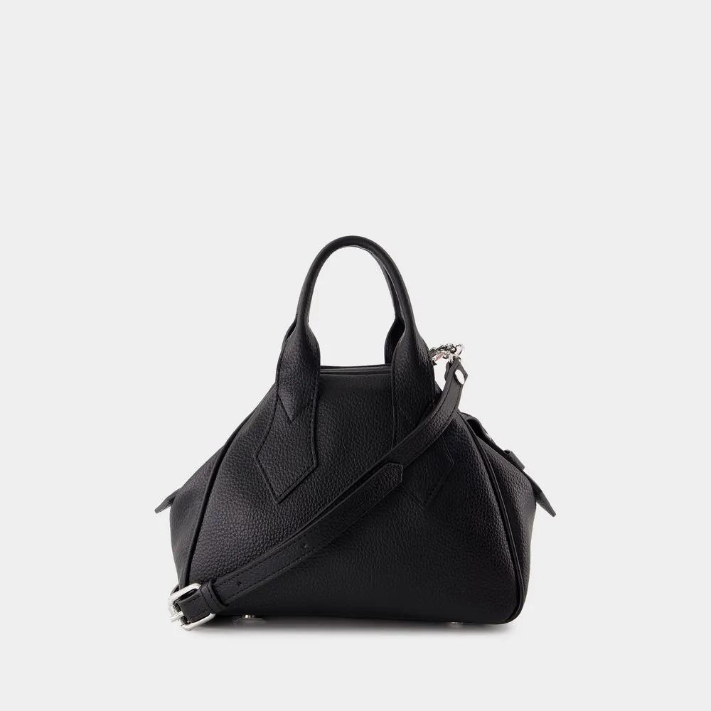 Vivienne Westwood Hobo bags Yasmine Small Crossbody Leather Black in zwart