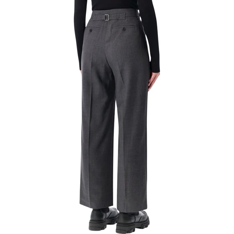 Low Classic  Belted Point Pleated Trousers Grey
