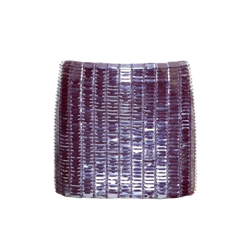 The Attico Rue' Purple Low Waisted Miniskirt With Rectangular Purple 