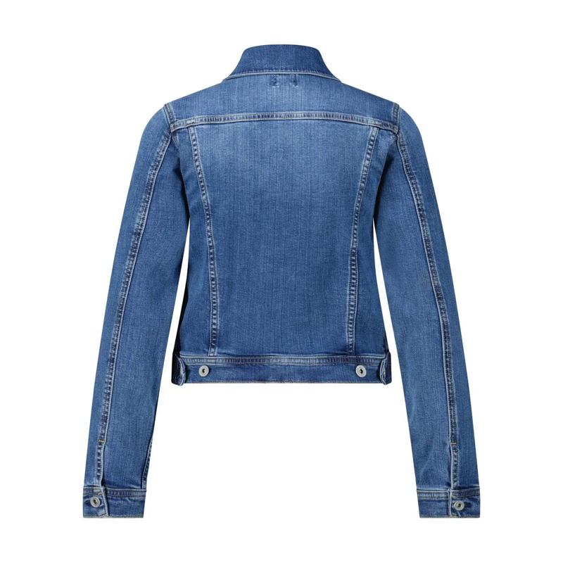 Adriano Goldschmied Jeansjacke Jeansjacke mit Hemdkragen blau