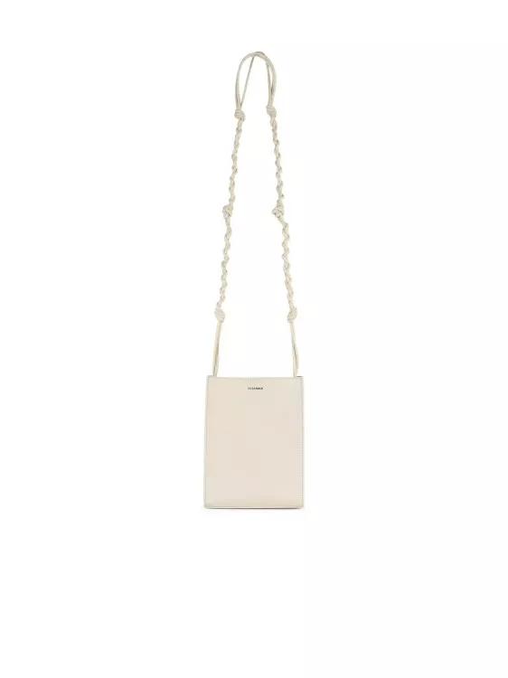 Jil Sander Shopper - Tangle%27 Ivory Leather Crossbody Bag - Gr. unisize - in Beige - für Damen