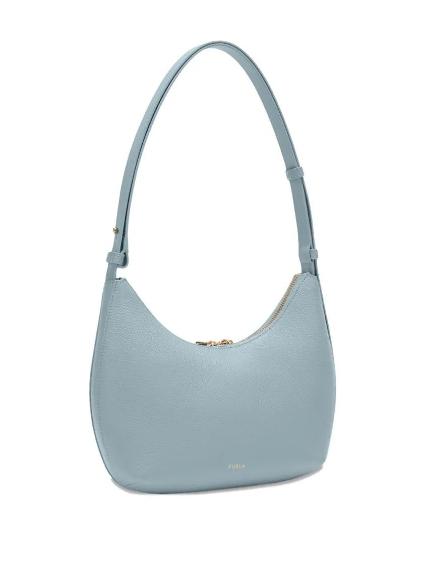 Furla Crossbody bags Light Blue Top Zip Handbag With Detachable Handle in blauw