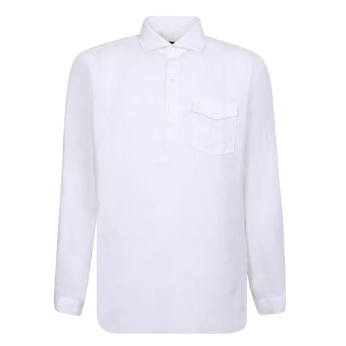 Lardini White Linen Shirt White 
