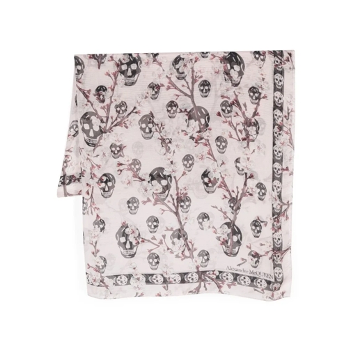 Alexander McQueen Multicolored Skull-Print Scarf Multicolor Tunn sjal