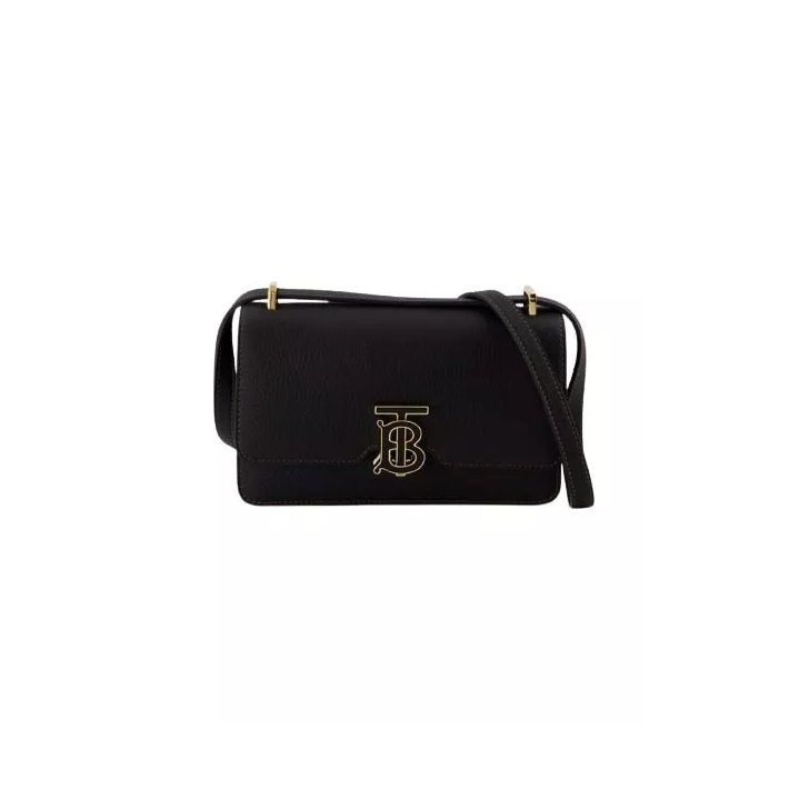 Burberry Elongated Crossbody Bag Leather Bag Black Crossbody Bag