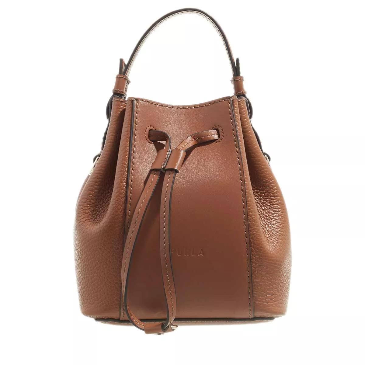 FURLA MIASTELLA MINI BUCKET BA Cognac Bucket Bag