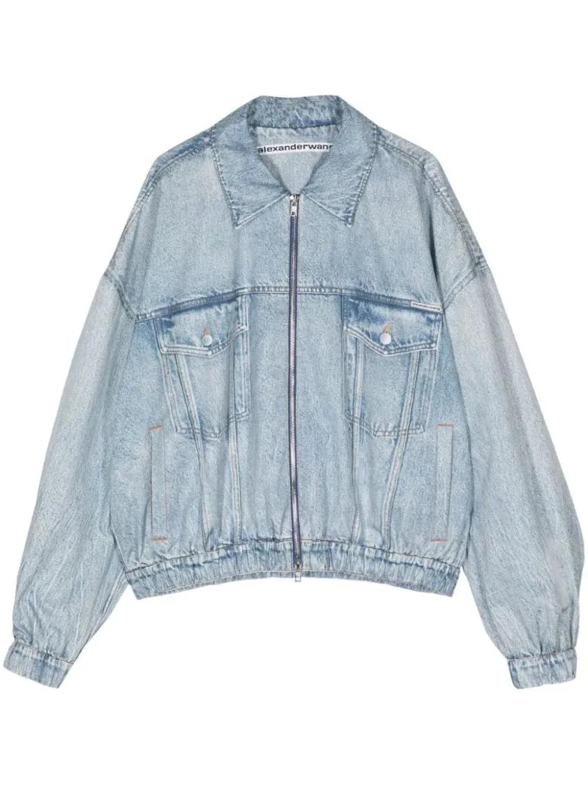 Alexander Wang - Zip-Up Denim Jacket - Größe M - blau