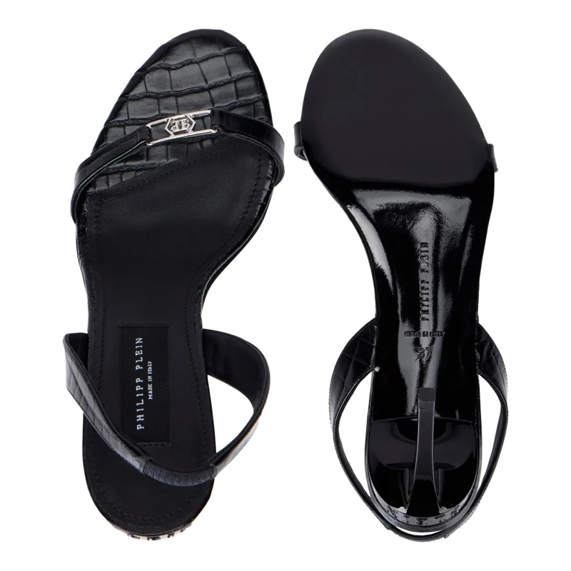 Philipp Plein Riemchensandalen High Heels Sandals Hexagon 9 schwarz(Image 4)