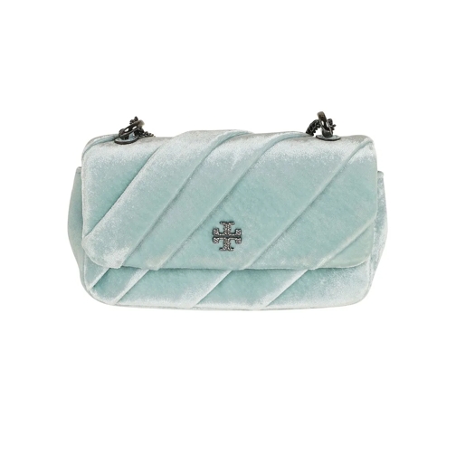 Tory Burch Schultertasche Blue Kira Draped Velvet Mini Flap Bag Blue