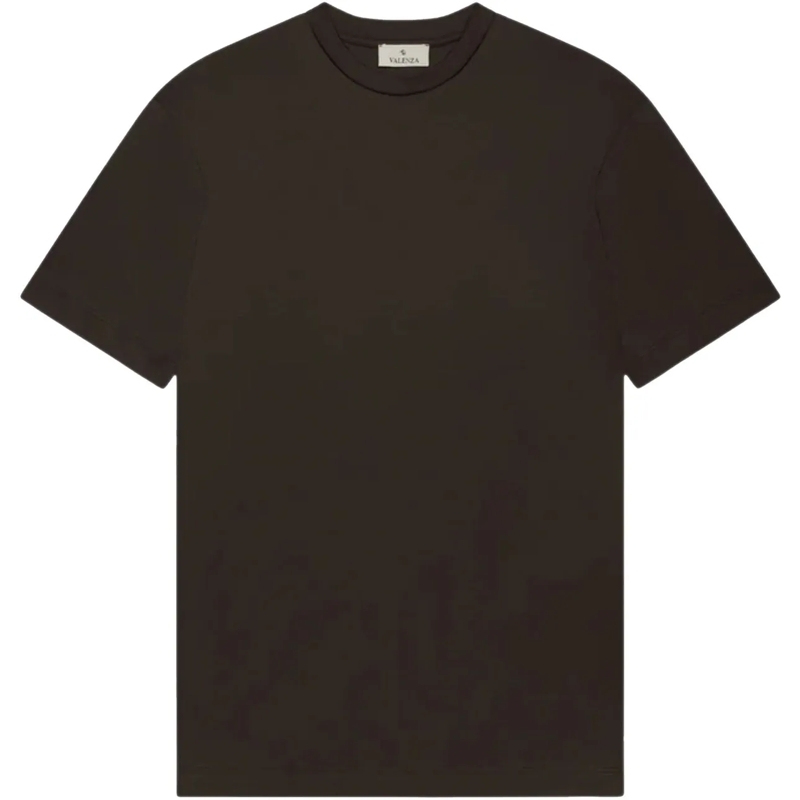 VALENZA T-shirt Valenza Interlock Supima T-shirts Donkerbruin 1001 braun