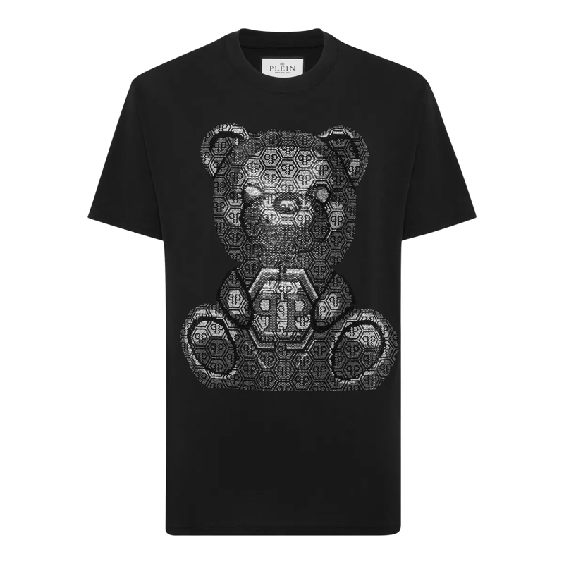 Philipp Plein T-Shirt T-Shirt Rundhalsausschnitt Ss Teddy schwarz