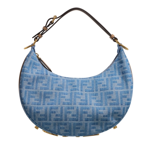 Fendi Fendigraphy Small Bag Denim / Sand Hobo Bag