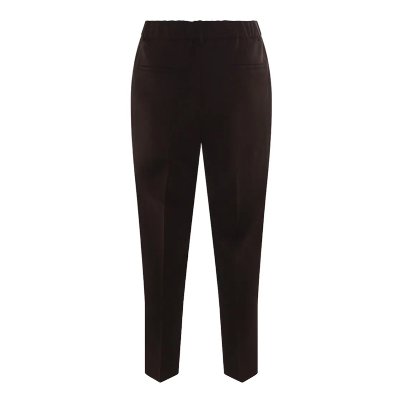 Incotex  Tailored Brown Trousers With Subtle Crease Lines Black