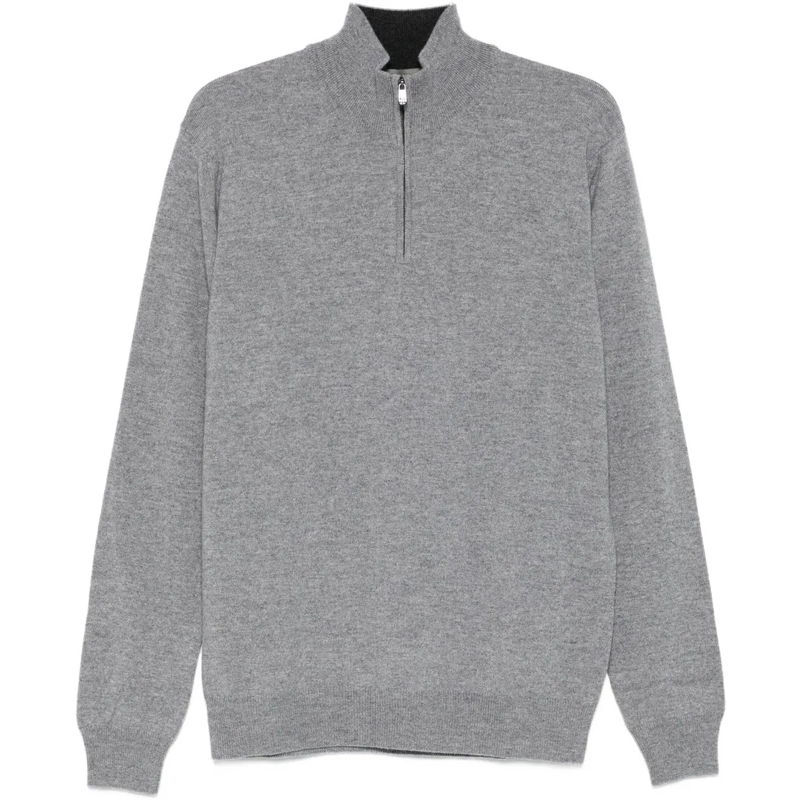 Corneliani Pull pull korte rits grijs grau