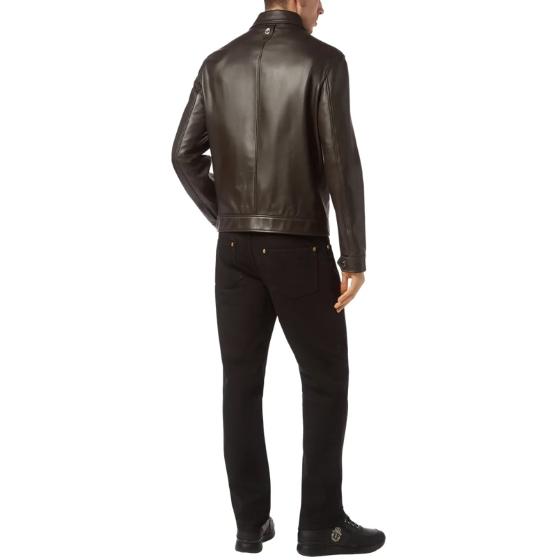 BILLIONAIRE Daunenjacke Lederjacke braun(Image 2)