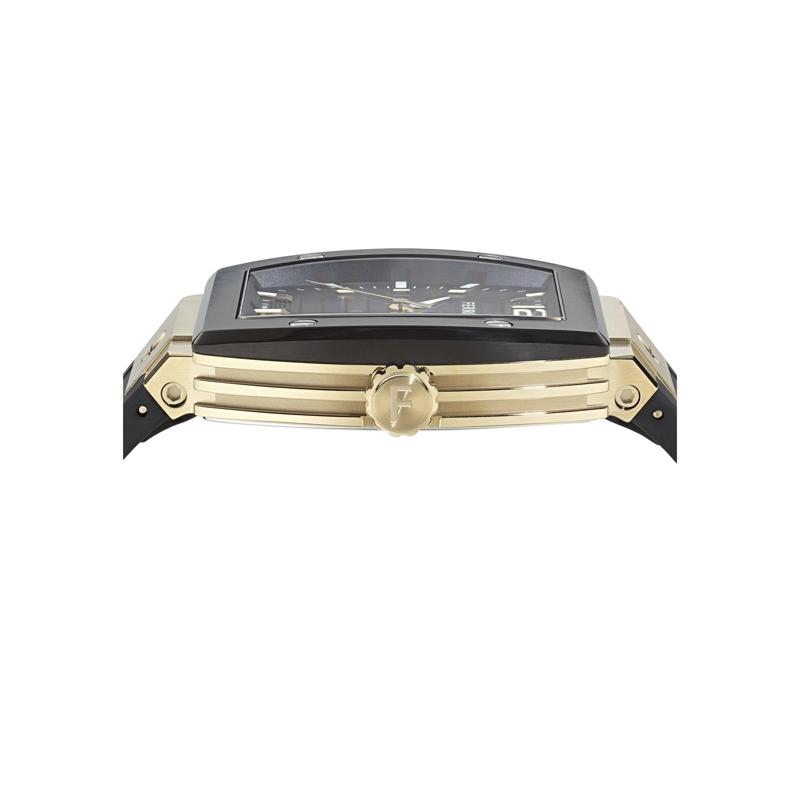 Salvatore Ferragamo Quarzuhr Quarz-Analoguhr F-80 Tonneau schwarz(Image 2)