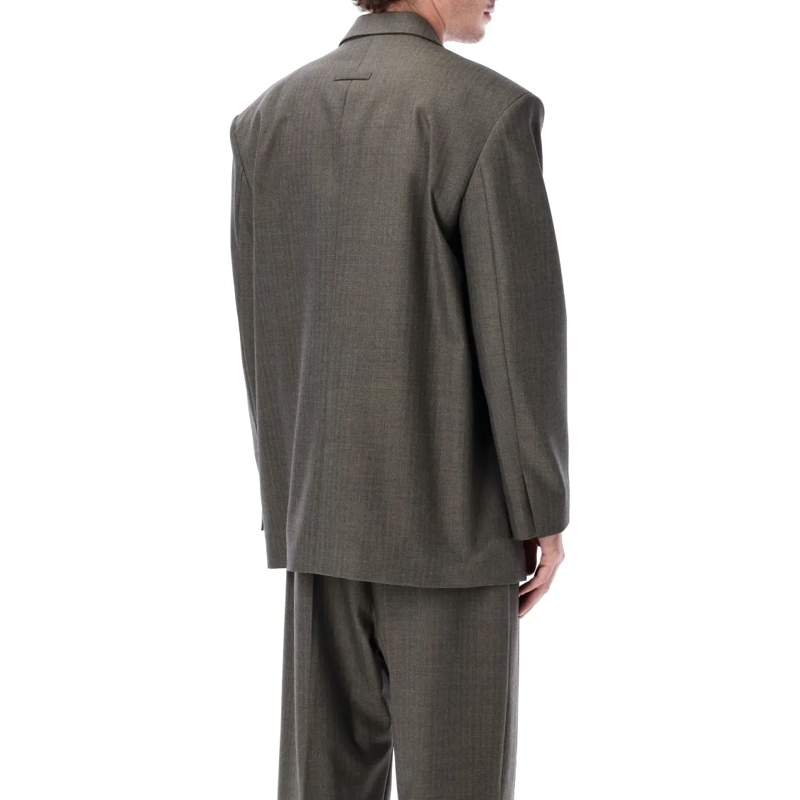 FEAR OF GOD Blazer Chevron Wool Single-Breasted Blazer Grey