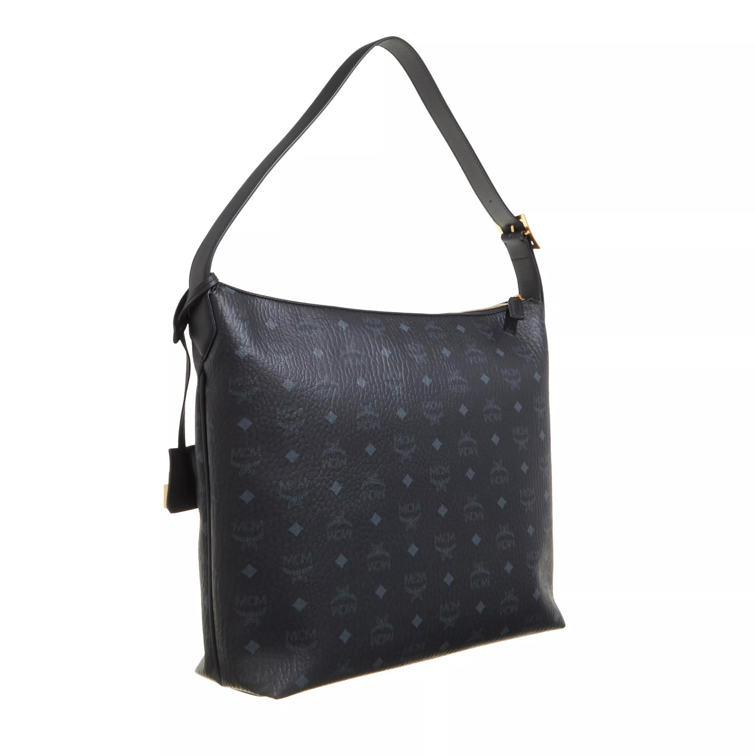 MCM Aren Vi Hobo Large Black Hobo Bag