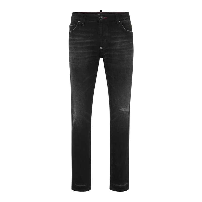 Philipp Plein Jeans mit geradem Bein Jeans Regular Fit black washed
