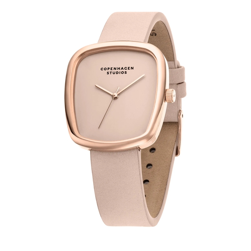 Copenhagen Quarzuhr Echtleder Curved Leather rose(Image 5)