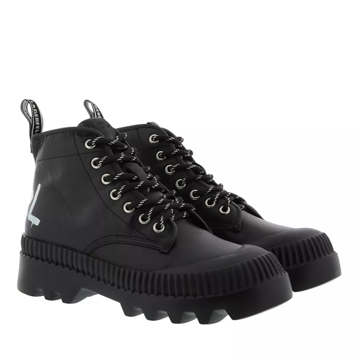 Karl Lagerfeld Trekka II Brush Logo Hiker Boots Black Bottes à lacets