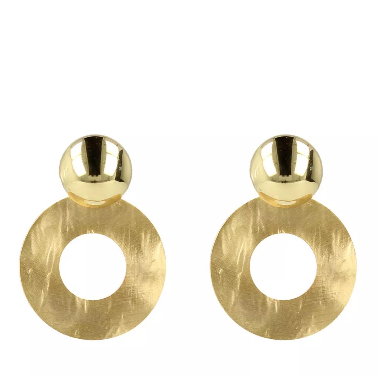 Hammered gold on sale drop earrings