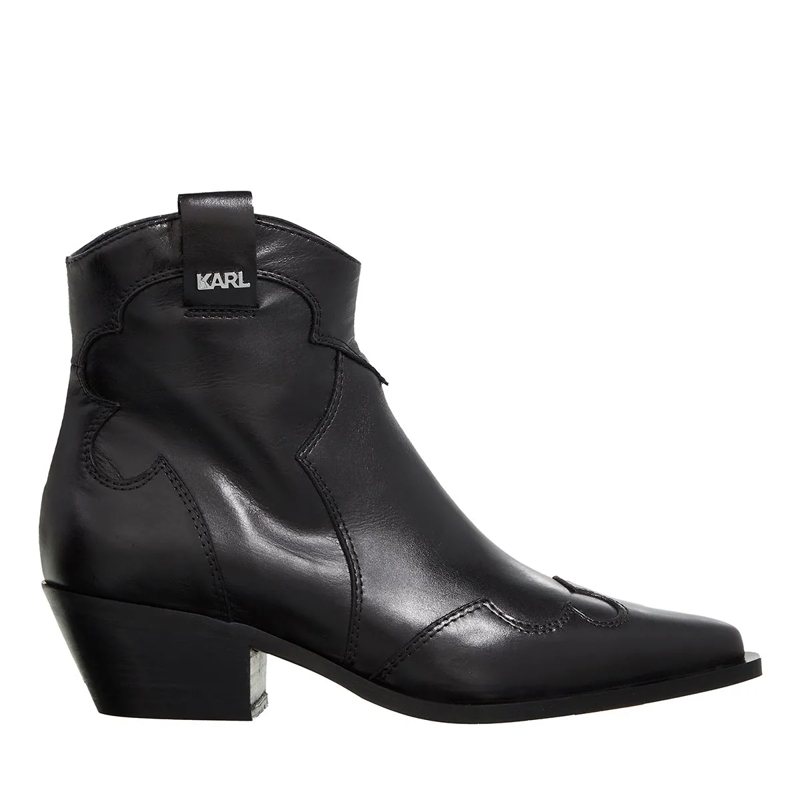 Karl Lagerfeld Bootsschuhe Kansas Short Zip Boot Black Lthr