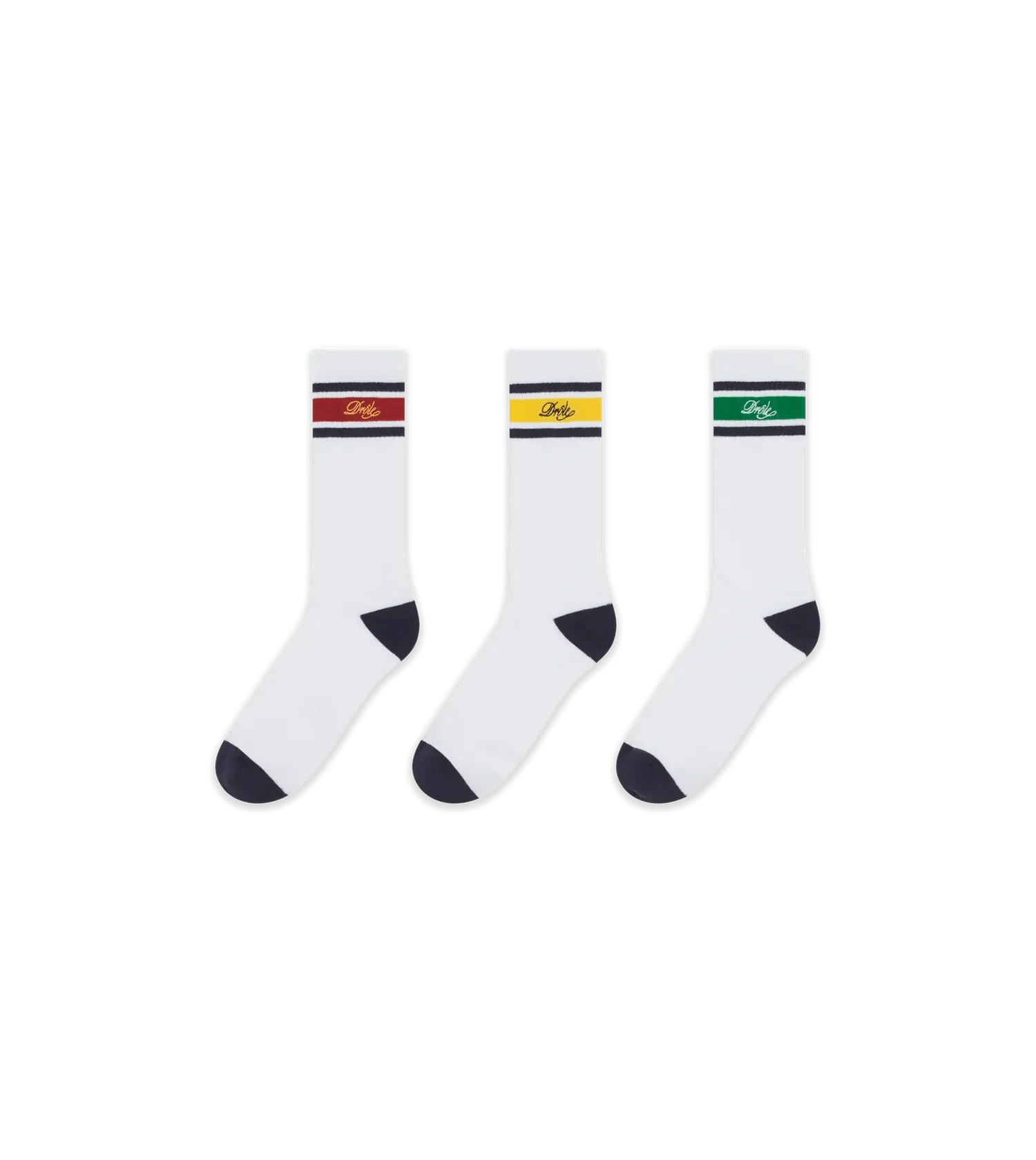 Drôle De Monsieur - Gestreifte Socken mit Logo - Größe ONE SIZE - bunt