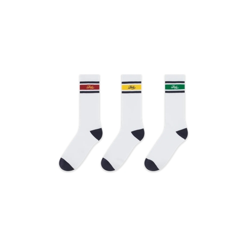 Drôle De Monsieur  Gestreifte Socken mit Logo MULTICOLORE MULTICOLORE