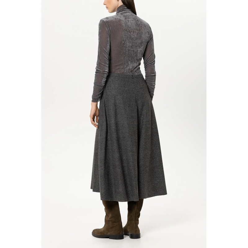 Luisa Cerano Trui met col Samt-Turtleneck-Shirt heather grey(Image 4)