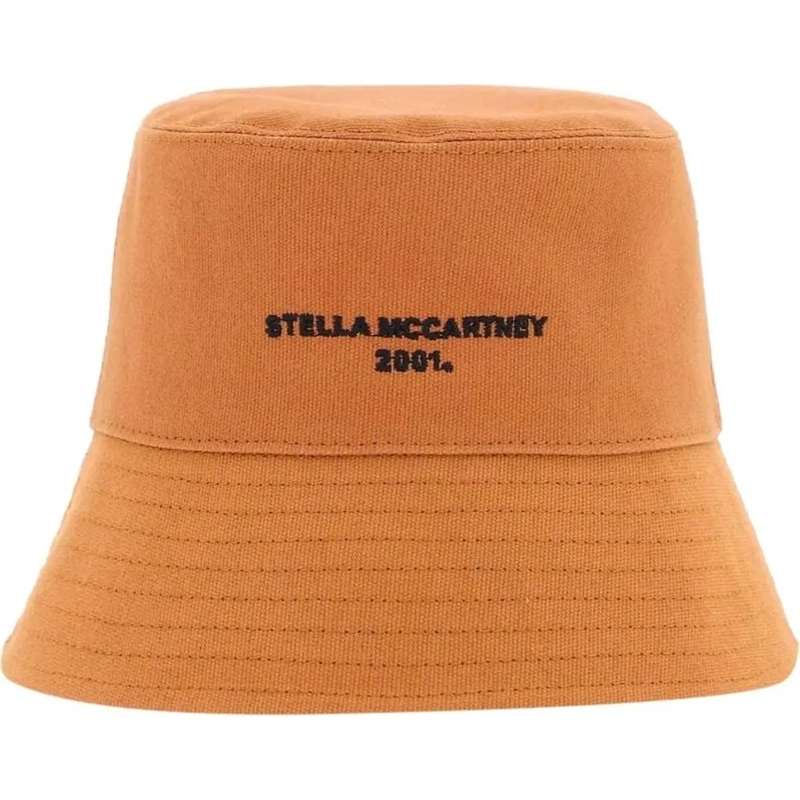 Stella McCartney  Eco Cotton Logo Bucket Hat braun