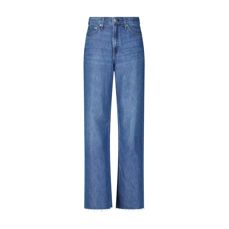 Rag & Bone Freizeithose Wide-Leg Jeans The Logan Blau