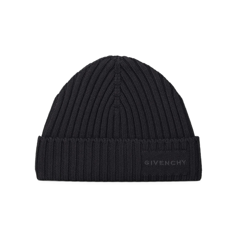 Givenchy Wollmütze Beanie mit Logo-Stickerei Schwarz