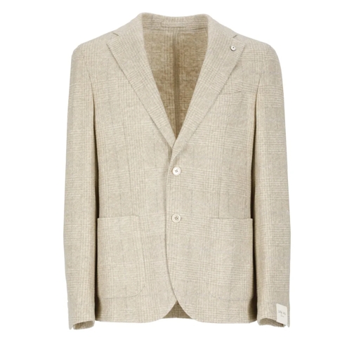 Lubiam Blazer Beige Cotton Blend Jacket Neutrals