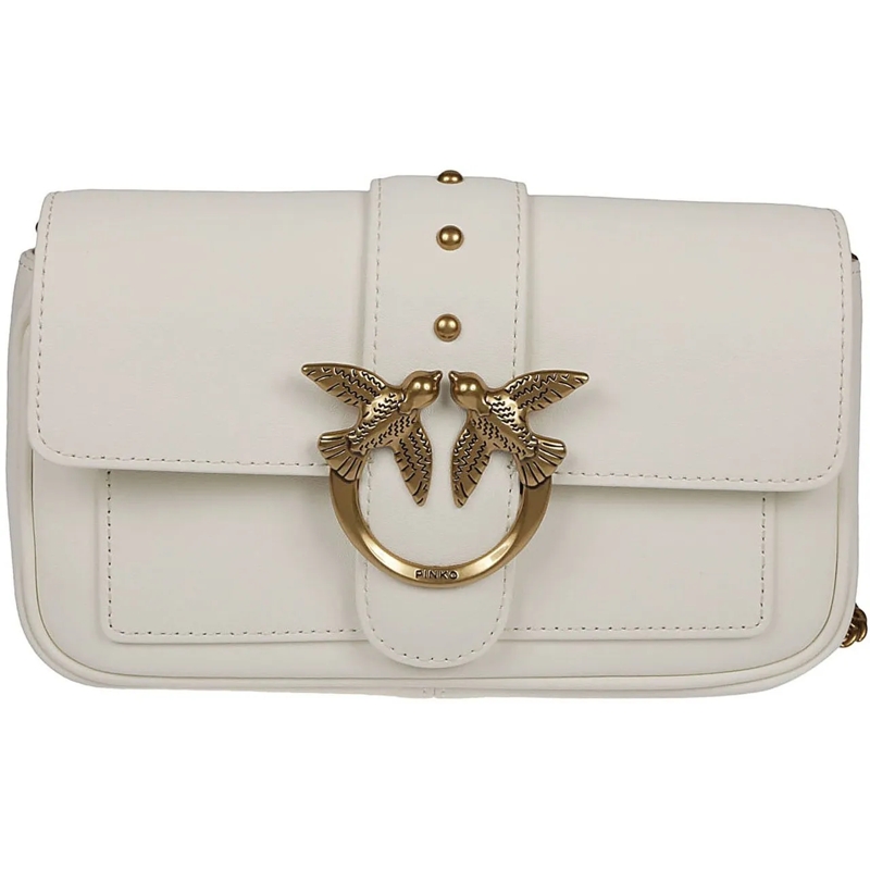 Pinko Tote Love One Pocket Simply Bag White weiß