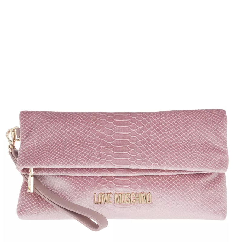 Love Moschino Crossbody Bag Borsa Velluto St.Anaconda  Rosa