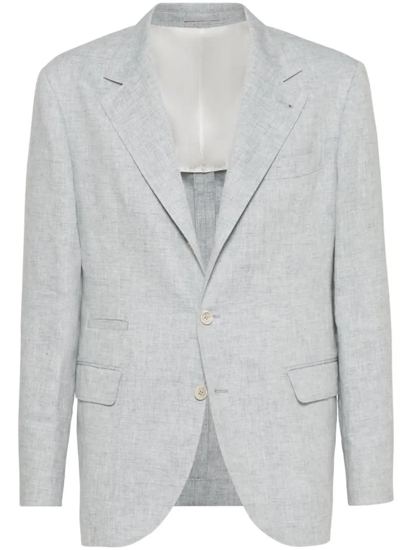 Thumbnail - Brunello Cucinelli - Tailored Grey Jacket - Größe 50 - grau