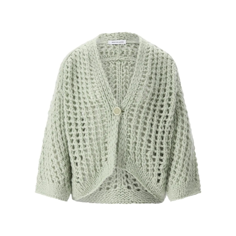 Iris von Arnim Blouse Strickjacke Iolana aus Kaschmir-Mix Grün