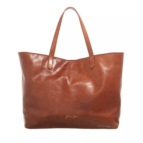 Golden Goose Shopper With Logo Stamp Tan Shopper