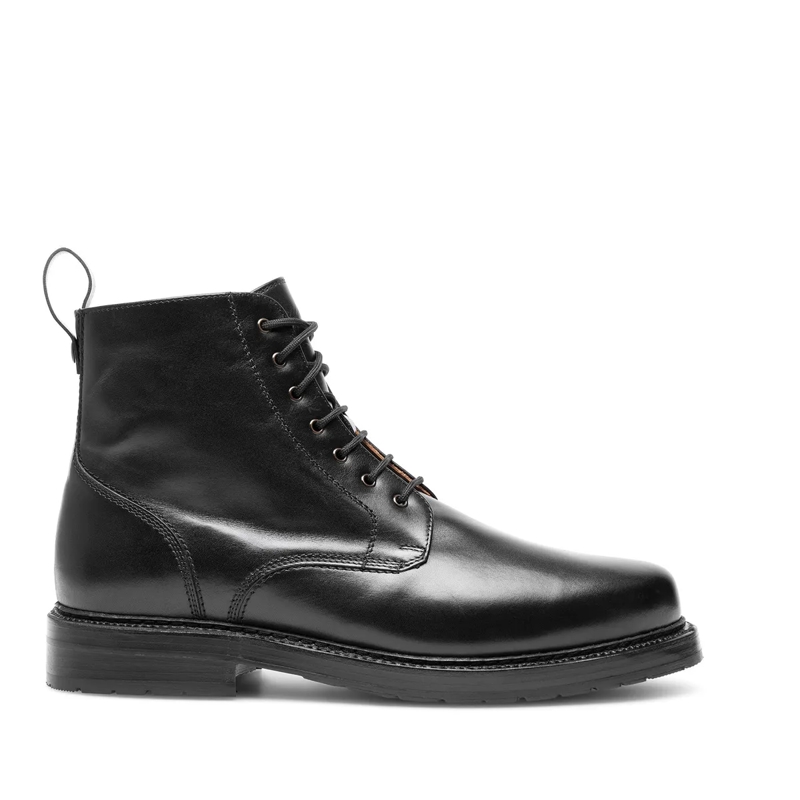 Heinrich Dinkelacker Schnürstiefel Boots Buda Plain BC- Klassischer Schnürboot für  schwarz