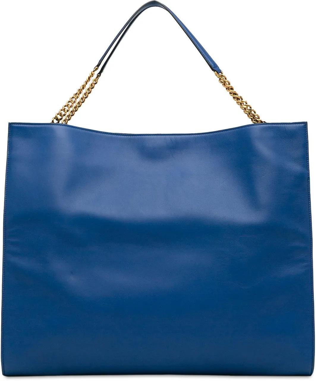 Salvatore Ferragamo Shoppers Trifolio Tote Bag in blauw